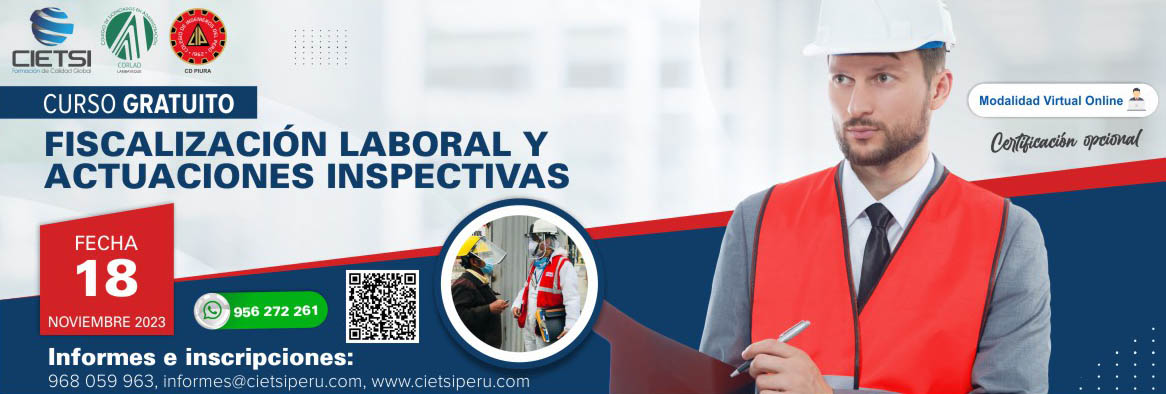 curso especializado fiscalizaciOn laboral y actuaciones inspectivas 2023